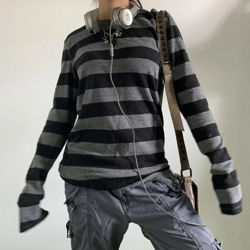 Striped Baggy Long Sleeve